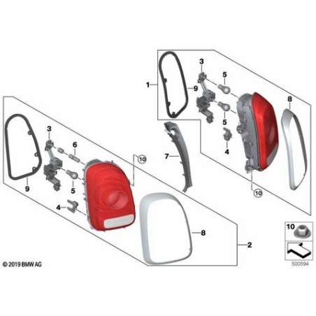 Porte-lampe feu arrière