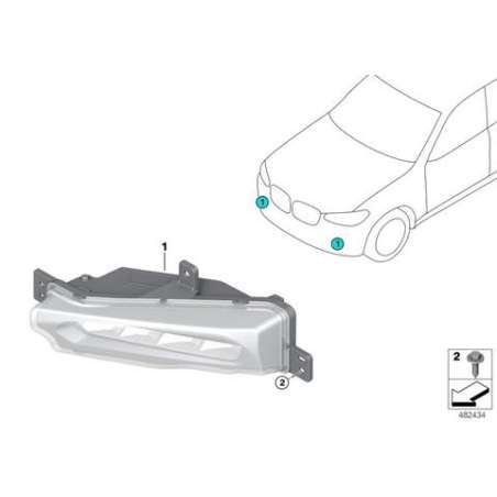 Proj. antibrouillard à LED côté droit