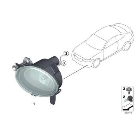 Proj. antibrouillard à LED côté droit