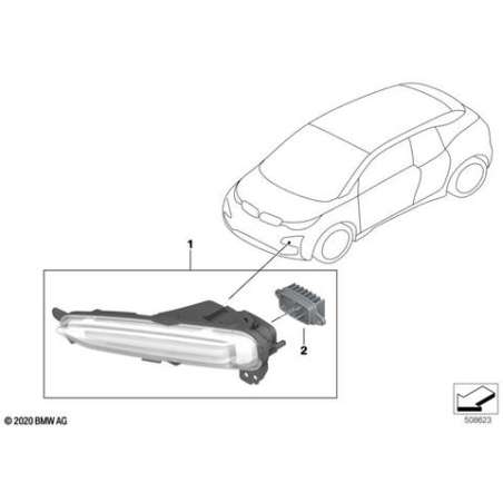 Clignotant à LED côté droit