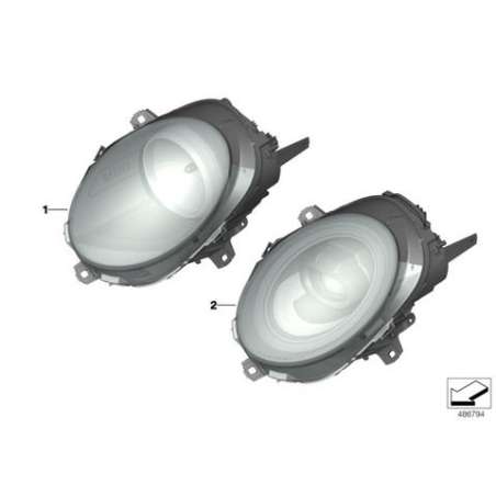 Projecteur droit, clignotant jaune
