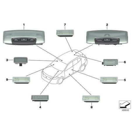 Lampe intérieur avant