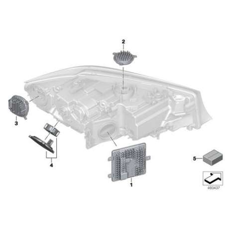 Module LED clignotant/écl.jour droit