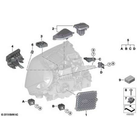 Module LED clignotant/écl.jour droit