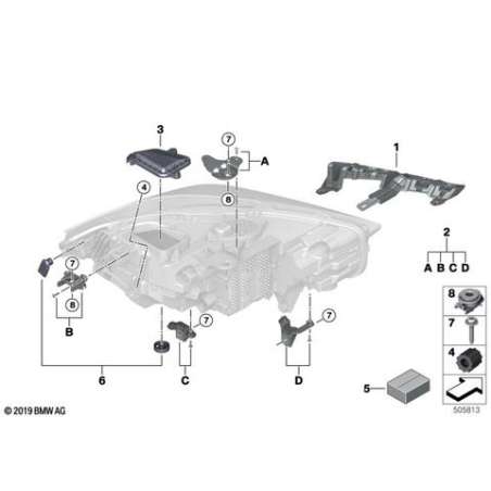 Kit de réparation projecteur gauche