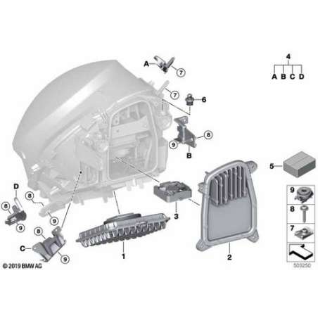 Module LED clignotant/écl.jour gauche