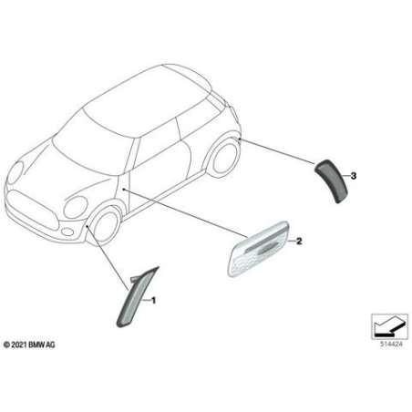 Feu clignotant supplémentaire gauche