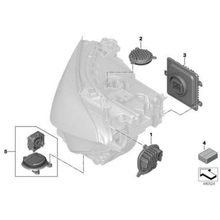 Module LED clignotant/écl.jour droit