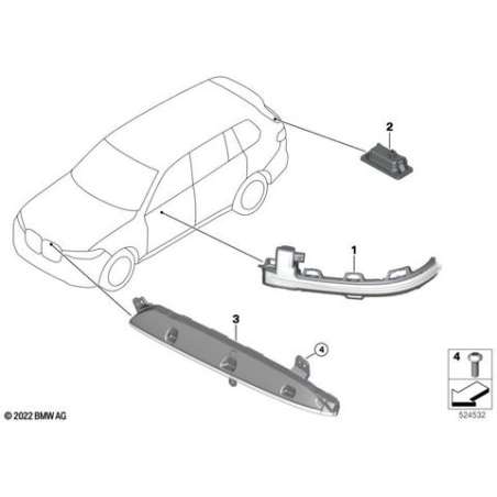 Module d'éclairage de calandre gauche