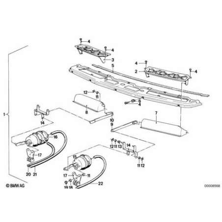 Commande de clapet d'air gauche