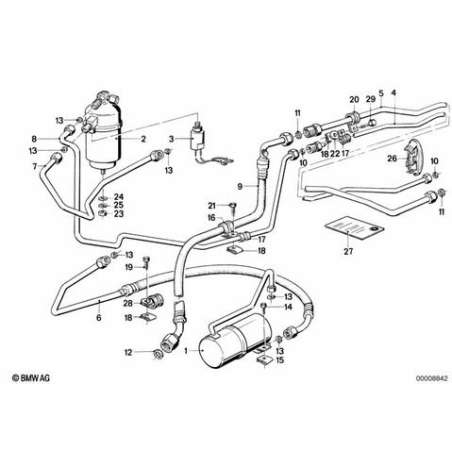 Tuyau flexible compresseur-condensateur