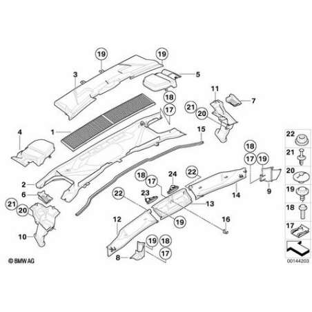 Boîtier microfiltre, partie supérieure