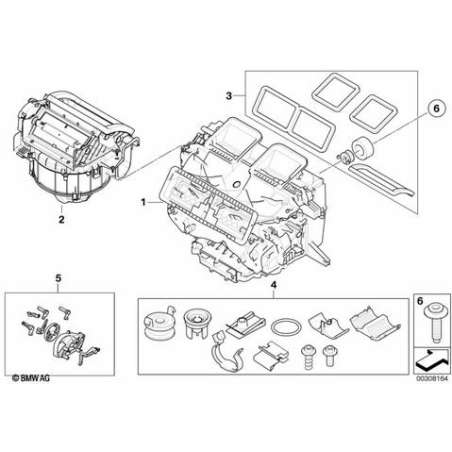 Jeu de pcs Chauffage/Carter climatiseur