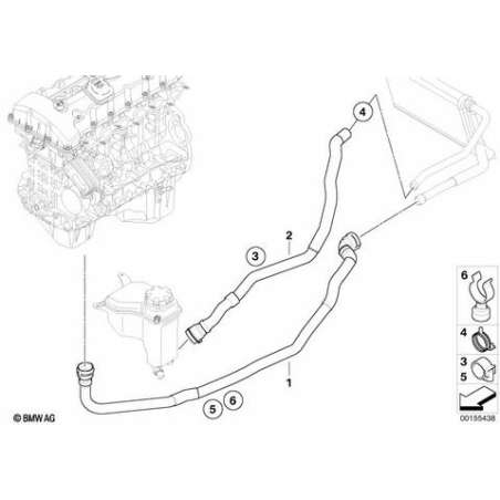 Tuyau p admission-moteur et radiateur