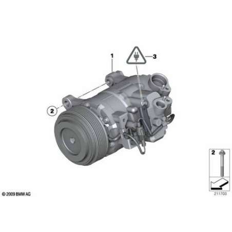 Compresseur clim.avec embr.électromag.