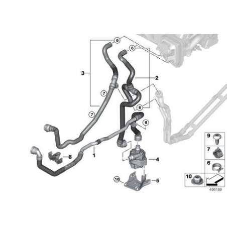 Flexible liquide refroid. départ 1