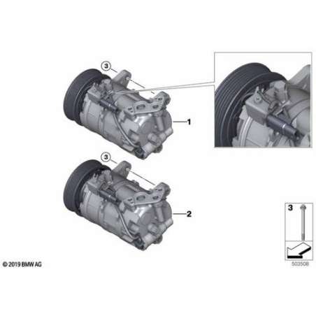 Compr.de clim.sans embrayage électromag.