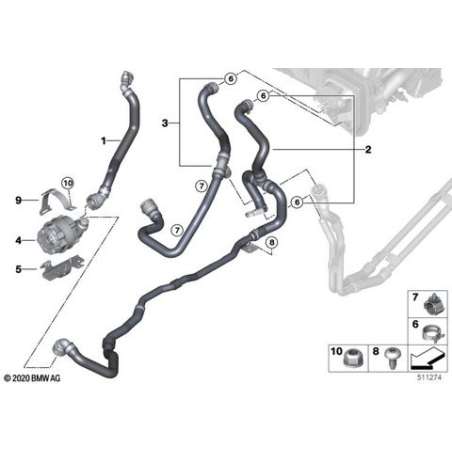 Flexible retour liquide refroidissement