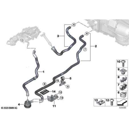 Flexible liquide refroid. départ 1