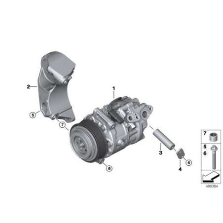 Compresseur clim.avec embr.électromag.