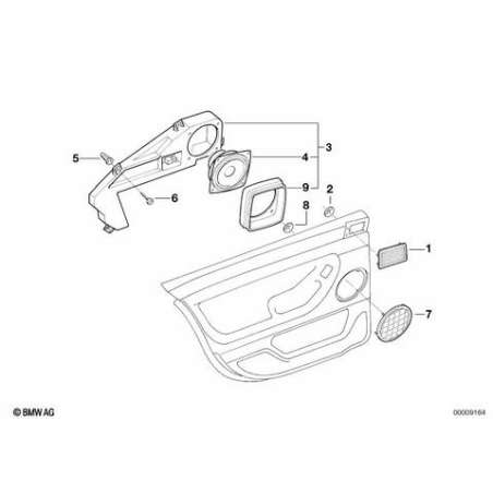 Box haut-parleur de porte arriere gauche