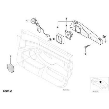 Box haut-parleur de porte avant gauche