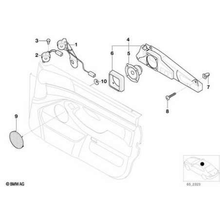 Box haut-parleur de porte avant droite