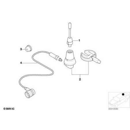 Embase d'antenne de toit pour téléphone