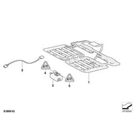 Tapis capteur d'ident. siege passager