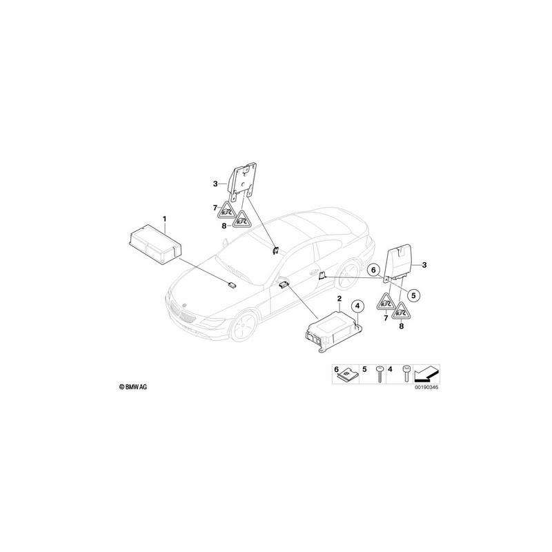 Câble rép. montant A, B/airbag latéral