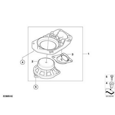 Support HP système audio Indiv. droit