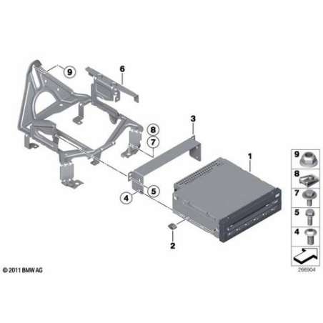 Support changeur DVD/caméra recul/TV