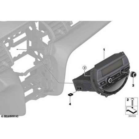 Bouton rotatif autoradio MINI