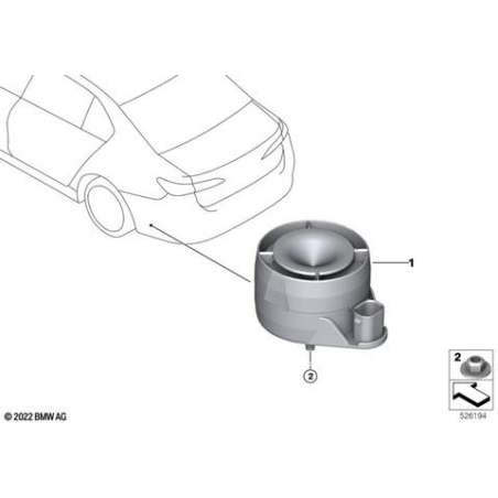 Sirène auto-alimentée av.capt.d'inclin.