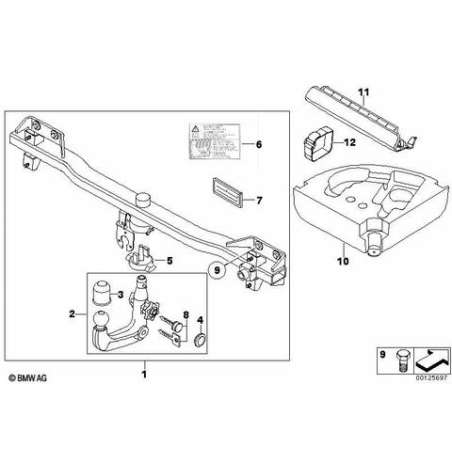 Cuvette de dépôt de boule d'attelage