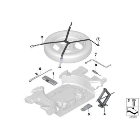Sangle de fixation roue de secours