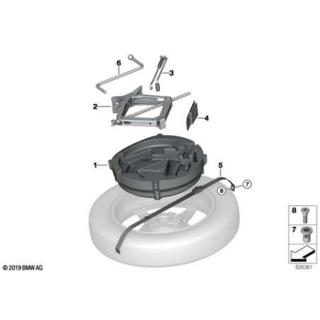 Sangle de fixation roue de secours