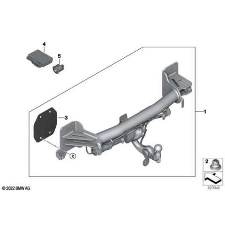 Boîtier électron., dispositif d'attelage