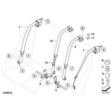 Ceinture superieure arriere centrale