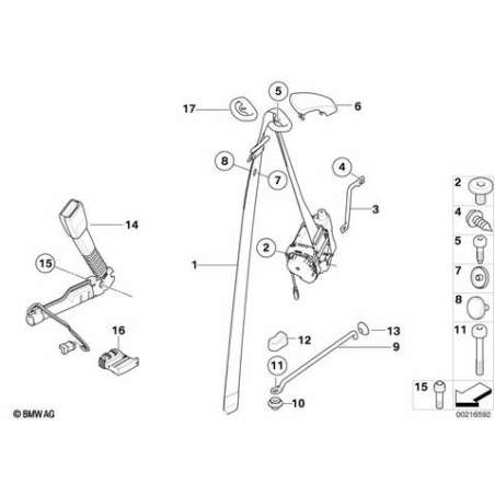 Ceinture inferieure avec tendeur gauche