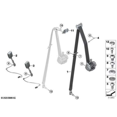 Ceinture de sécurité inférieure avd