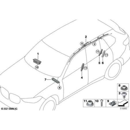 Airbag latéral siège arrière gauche