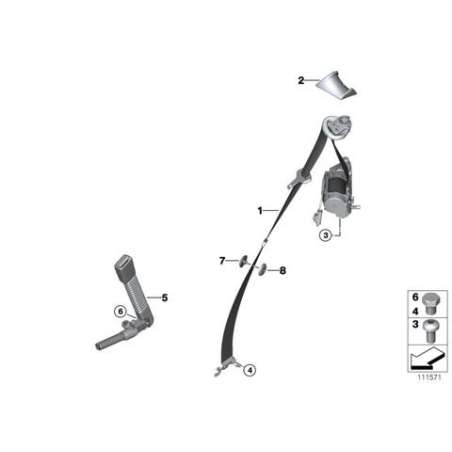 Guide-ceinture gauche