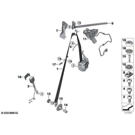 Ceinture superieure avant gauche
