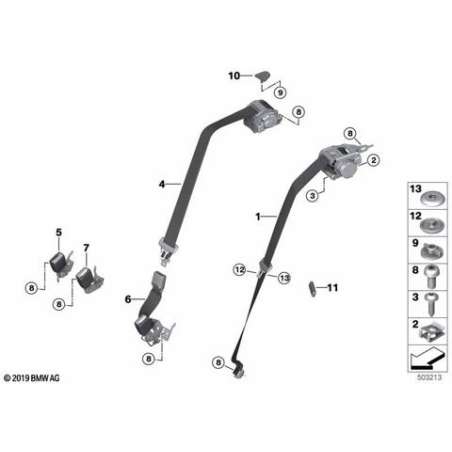Ceinture superieure arriere droite
