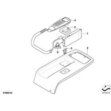Boitier d commande telephone à l'arrière