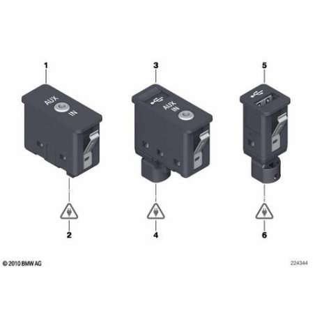 Prise femelle USB/AUX-IN