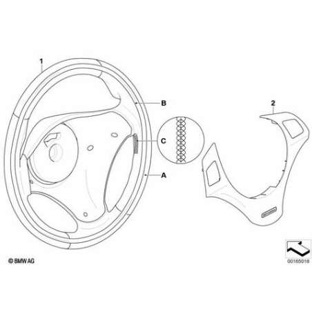 Volant sport cuir/anneau cuir multif.