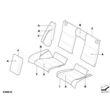 Garnissage assise cuir arr. droit