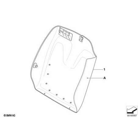 Panneau arr. cuir avec filet, côté droit